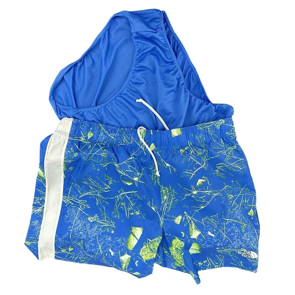 The North‎ Face Men's Elevation Short,súper Sonic Blue Valley Floor Print Small